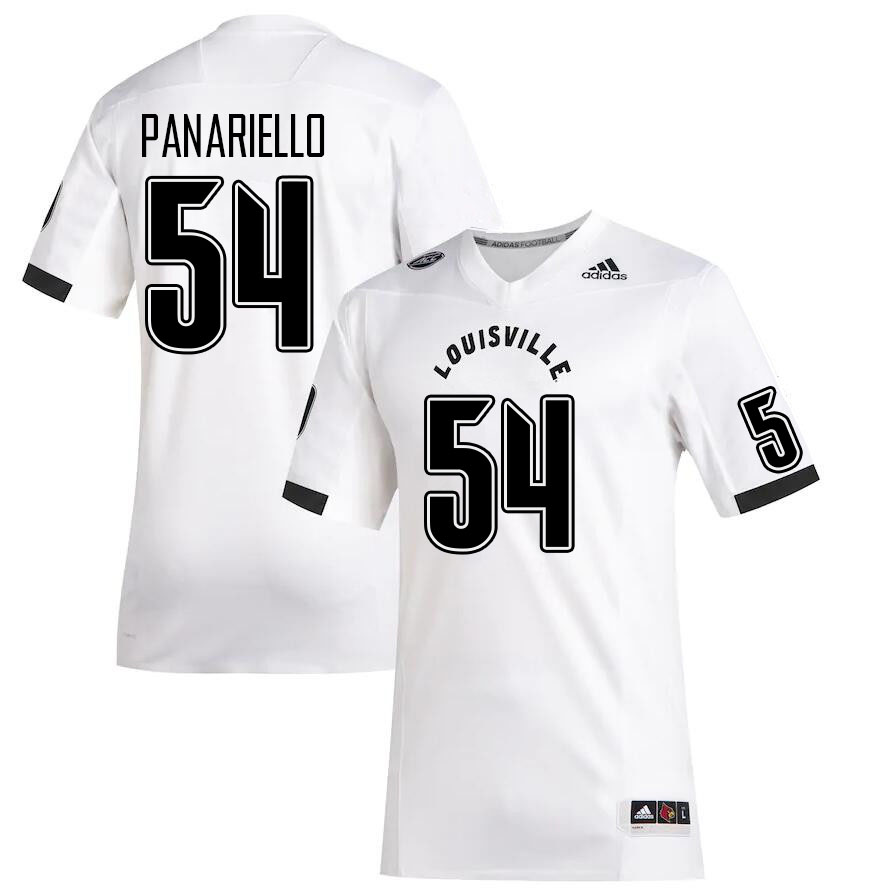 Men #54 Jaxon Panariello Louisville Cardinals College Football Jerseys Stitched Sale-White - Click Image to Close